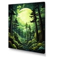 thumbnail image 2 of Designart "Vibrant Neon Green Redwoods" Tree Redwood Wall Art Living Room, 2 of 7