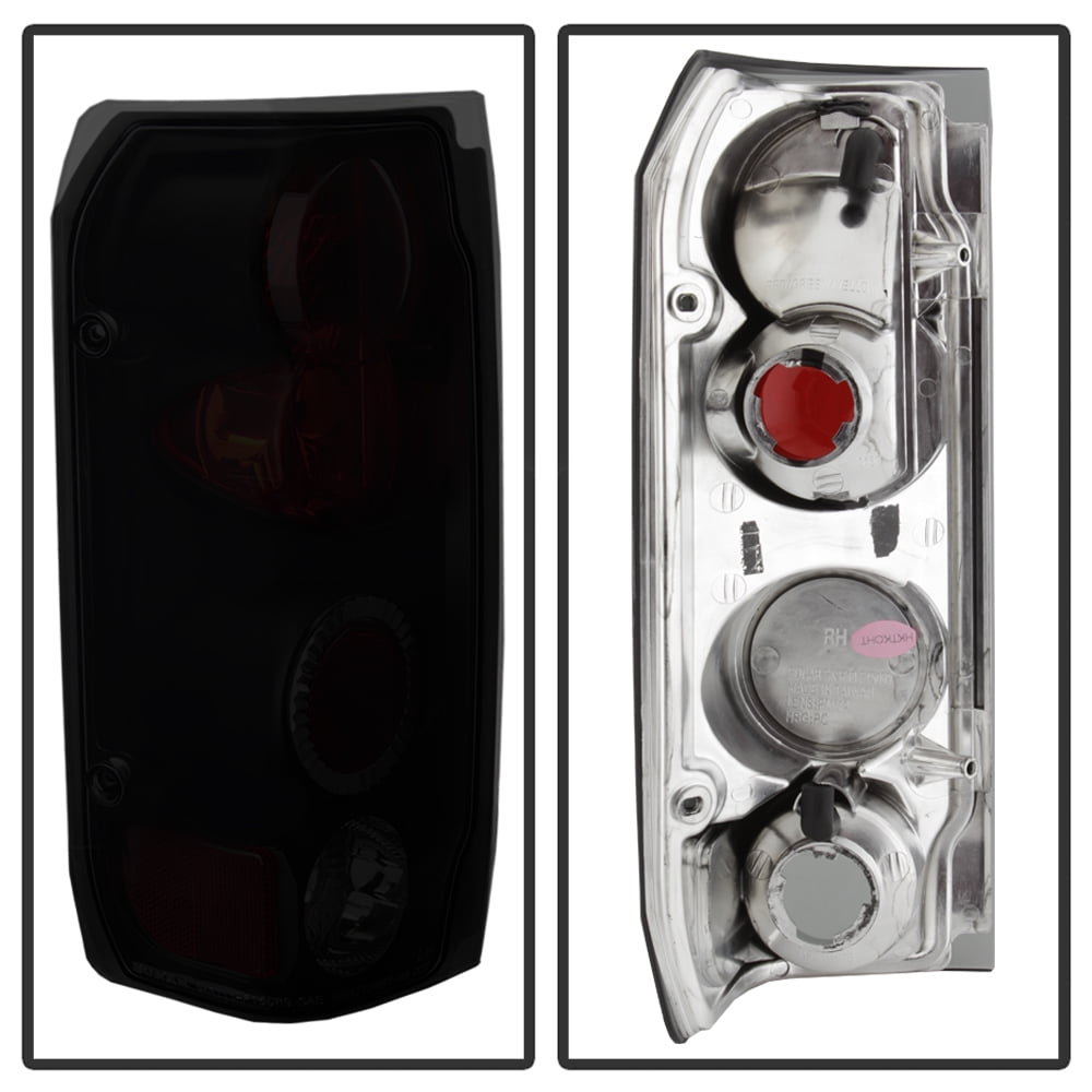 AKKON - For 1989-1996 Ford F150 | F250 | Bronco Pickup Truck Black Smoked Tail Lights Lamps Left + Right Pair
