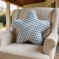 thumbnail image 7 of MMJ Grid Fabric Five Pointed Star Plush Cushion Soft Lumbar Throw Pillow for Sofa Bedroom Living Room Home Decorative, 7 of 7