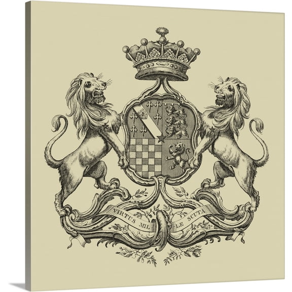 Great BIG Canvas | "Heraldry I" Canvas Wall Art - 16x16