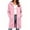 A49 Pink, variant on Trikvn Women's Long Hooded Sweatshirt Jacket Casual Button Down Cardigan Coat with Pockets Fall Winter Outerwear for Lounge Everyday Wear