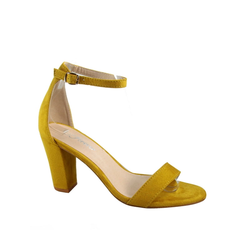 Chunky mustard deals heels