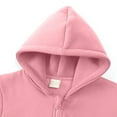 thumbnail image 6 of Lycaql Toddler Cute Jacket Zip Sweatshirt Color Solid Zip up Long Sleeve Hoodie Top Boys Girls Kids Boys Coat Warm Outwear (Pink,3-4 Years), 6 of 7