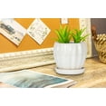 thumbnail image 6 of Better Homes & Gardens 6in Lani Ceramic Planter, White, 6 of 7