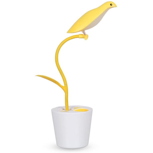 Lámpara de escritorio para niños, lámpara de noche regulable por USB, lámpara de lectura de nivel, interruptor sensible al tacto y portalápices con accesorio decorativo Vhermosa LL-0324-2