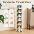 thumbnail image 6 of Vertical Shoe Rack: 6 Tier Adjustable Shoe Organizer for Closet, Narrow Entryway, or Bedroom Easy to Assemble and Disassemble (White), 6 of 7
