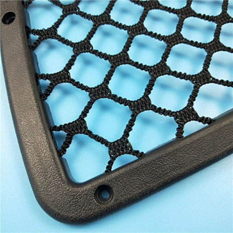 ABS Plastic Frame Car Storage Net Bag Boat Mesh Net Holder Car Pocket Organizer  Net Car Seat Mesh Framed Net Pocket for Secure Fit in Auto RV , 12.5 x 8  Inch (