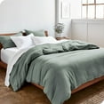 thumbnail image 2 of Bare Home Sandwash Microfiber Duvet Cover & Sham Set, Full, Slate, 3-Pieces, 2 of 7