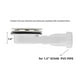 thumbnail image 5 of Low profile shower drain, chrome ABS, 36 l/min, high flow, slim side outlet drain, compatible with compact shower trays, 5 of 5