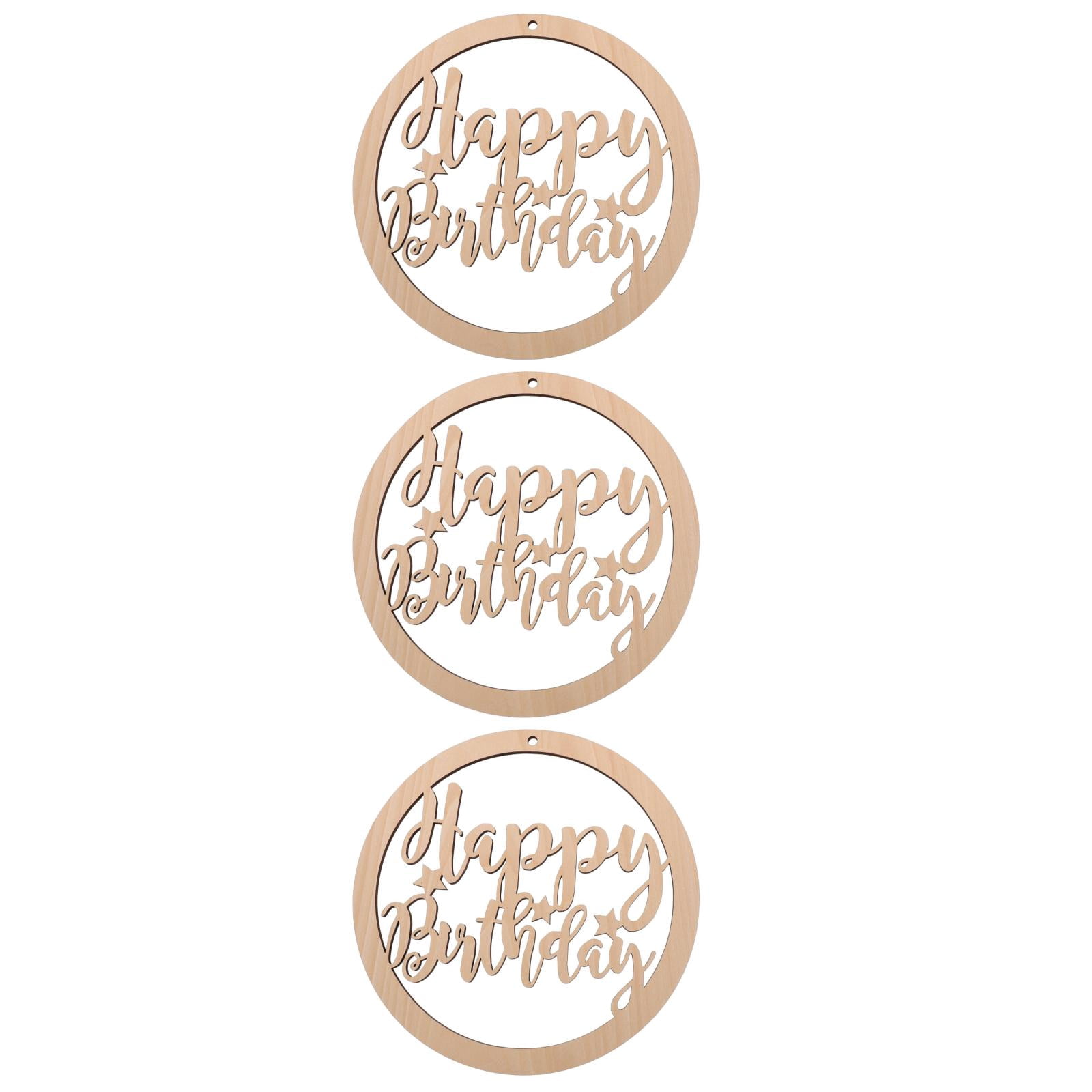 3 Count Circle Decoration Happy Birthday Card Chic Adornment Decorative Plate