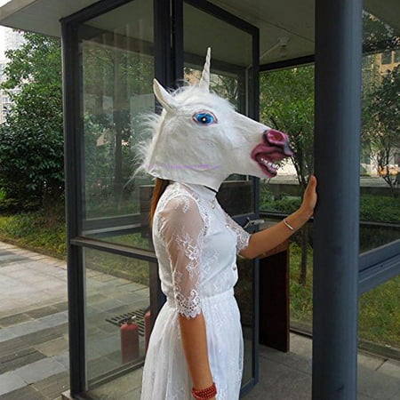 Horse Head Unicorn Zebra Mask Halloween'S Day Costume Dress Up Cosplay Headwear