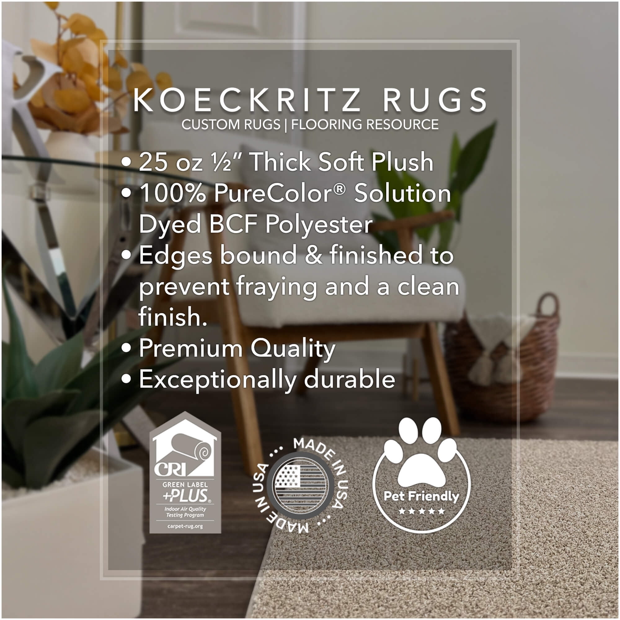 Koeckritz Rugs Soft & Cozy Azure 12'x16' Indoor Area Rug for Living Room or Bedroom