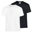 thumbnail image 2 of 2 Packs Tee Shirts for Boys Girls with Short Sleeve, Toddler Summer Casual Solid Crewneck Tops Holiday Shirts T Shirt, Mix,Size, L, 2 of 9