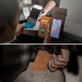 thumbnail image 5 of Premium PU Leather Flip Folio Case for Xiao Redmi 9A/9AT/9i, Magnetic Closure Protective Case Kickstand Card Cash Slot Shockproof Durable Wallet Cover Soft TPU Inner Phone Case - Brown, 5 of 16