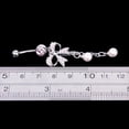 thumbnail image 3 of 316L Steel Pearl Dangle Pendant Navel Belly Piercing Jewelry, 3 of 7