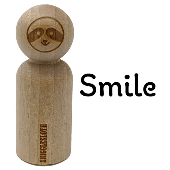 Smile Fun Text Rubber Stamp for Scrapbooking Crafting Stamping - Small 3/4 Inch