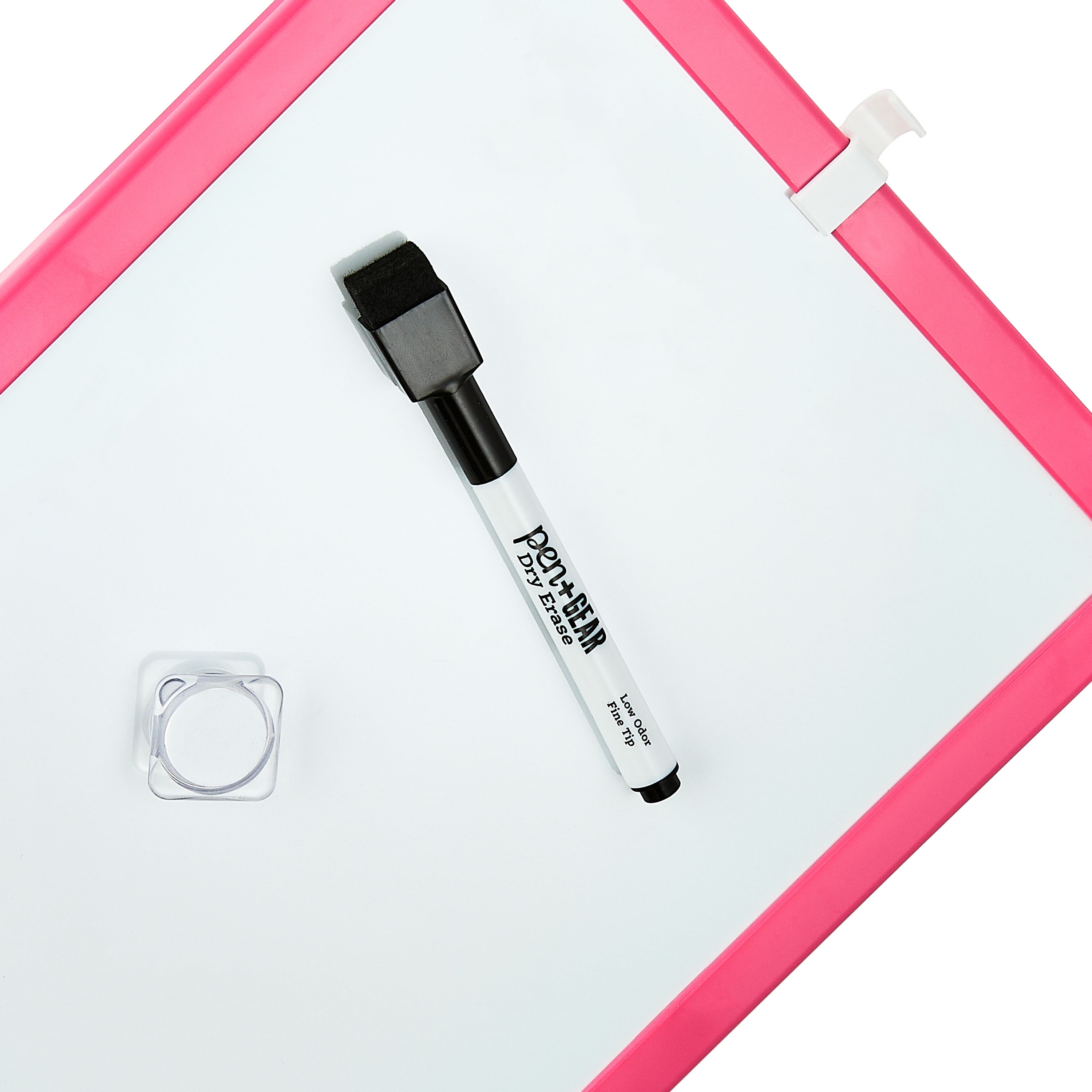 Pen+Gear Magnetic Dry Erase Board with Marker and Magnet, Pink