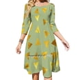 thumbnail image 2 of Rayures Marin avec Ancre Nœud Cœur Robe Évasée Design Mode Grande Taille Robe Ample Rayure Marin, 2 of 5