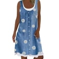 thumbnail image 1 of Gibobby Vestido Mujer Casual de Playa Verano Mujeres Verano Playa Primavera Rayas Estampado Lindo Vestido Sundress Sin Mangas Vestido Casual(Amarillo,XL), 1 of 5