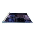 thumbnail image 2 of Ahgly Company Machine Washable Indoor Rectangle Patchwork Blue Transitional Area Rugs, 8' x 12', 2 of 4