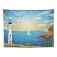 thumbnail image 5 of ONETECH  Tapestry for Bedroom Aesthetic, Wall Decor, Wall Art for Bedroom Living Room, Seaside Sailboat, 5 of 7