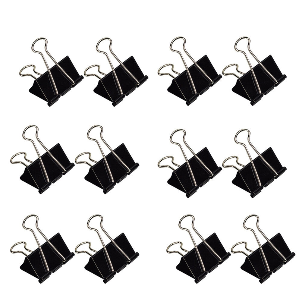 96PCS 19mm Metal Binder Clips Paper Clamp Clips Dovetail Design Clamps