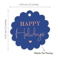 thumbnail image 6 of Inkdotpot Pack Of 50 Real Rose Gold Foil Paper Tags Happy Holiday Favor Hang Tags, 6 of 7