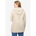 thumbnail image 2 of Woman Within Plus Size Lightweight Hooded Jacket Long Oversized Coat, 2 of 6