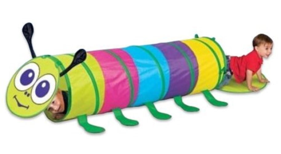 caterpillar crawl through tunnel