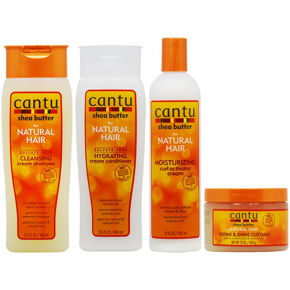 Cantu Shea Butter Cleansing Shampoo + Conditioner + Activator Cream