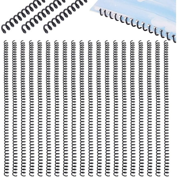 PVC Plastic Spiral Binding Coils Black 315x9mm Inner Diameter: 6mm