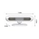 thumbnail image 3 of Teissuly Clearance General Vehicle-Mounted Dual-Turbine Large Wind Power SIlent Mini Electric Fan Charging Leafless Fan Suitable For Vehicle-Mounted/Office Desktop(White, Free Size) Teissuly WER2023081600668, 3 of 8