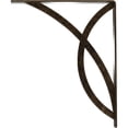 thumbnail image 4 of Ekena Millwork 1 1/2"W x 12"D x 15"H Miller Wrought Iron Bracket, (Single center brace), Antiqued Pale Gold, 4 of 9