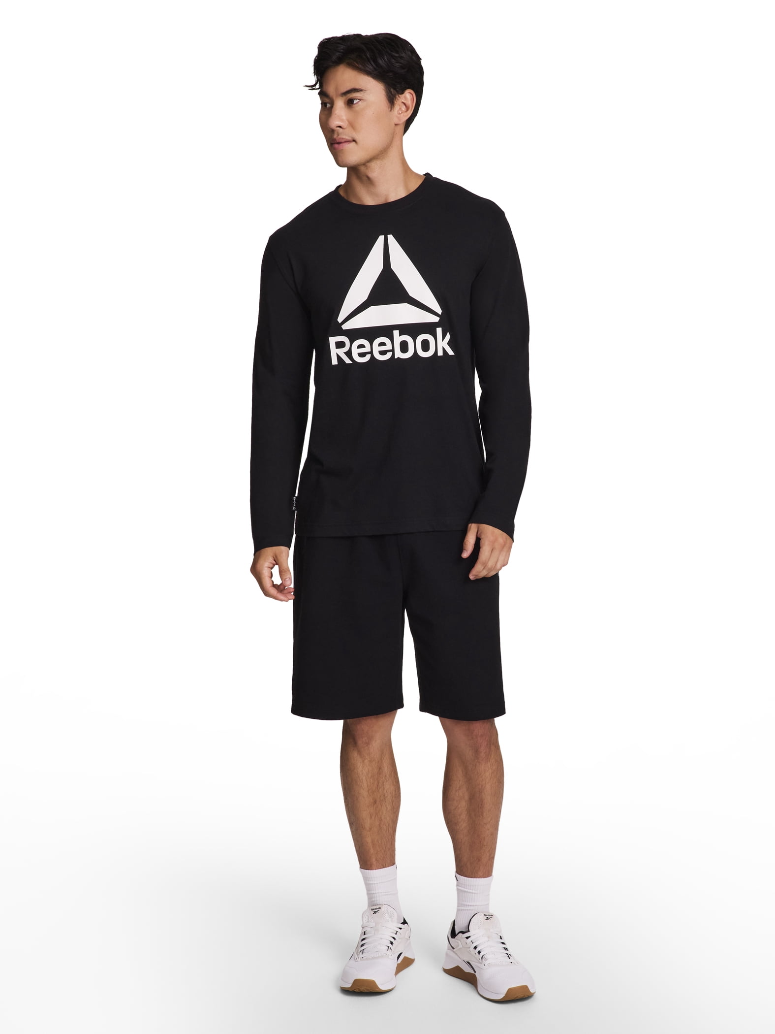 Reebok Men's and Big Men's Core Graphic Long Sleeve Top, Sizes XS-5XL