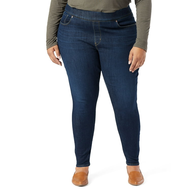 Signature by & Co. Women's Plus Size Shaping Pull-On Skinny Jeans -