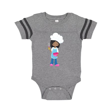 

Inktastic African American Girl Baking Girl Brown Hair Gift Baby Girl Bodysuit