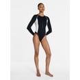 thumbnail image 2 of Ozark Trail Women's and Women's Plus Size Swim Rash Guard with Long Sleeves, Size XS-3X, 2 of 5