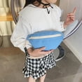 thumbnail image 6 of Kids Canvas Fanny Waist Bag Girls Chest Bum Pack Crossbody Pouch (Blue), 6 of 6