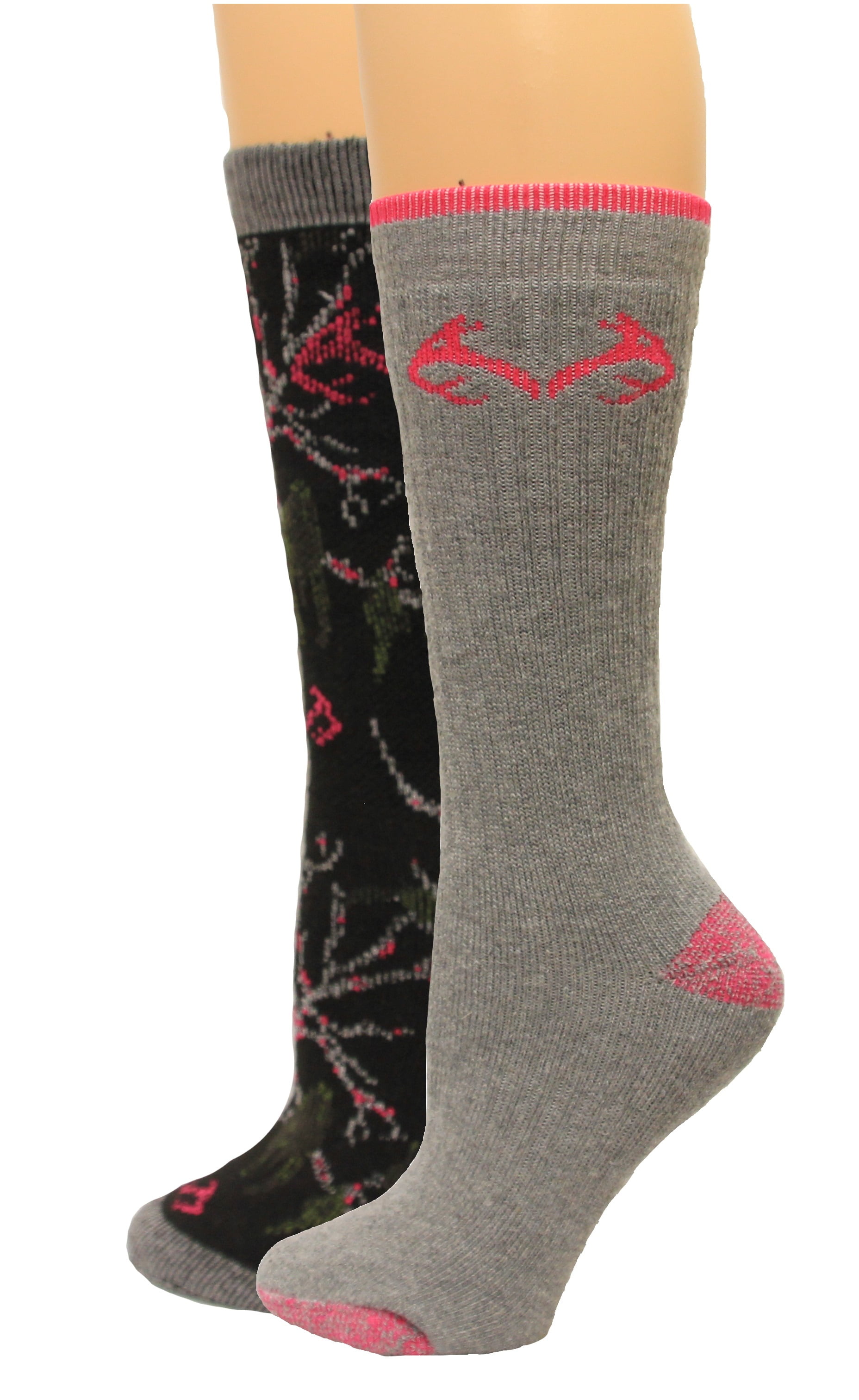 Pink Camo Medium Ducks Unlimited Women's Wool Blend Boot Socks 