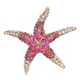 thumbnail image 2 of 3x Pink Rhinestone Estrellas Broche Pin Joyas Animal Náutico Temáticas Sunnimix Broche de animal de diamantes de imitación, 2 of 8