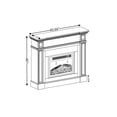 thumbnail image 4 of White Fireplace Mantel Shelf - 45.6"W Compact MDF Fireplace Surround, Modern Indoor Mantel for 23" Fireplace (Fireplace NOT Included), 4 of 5