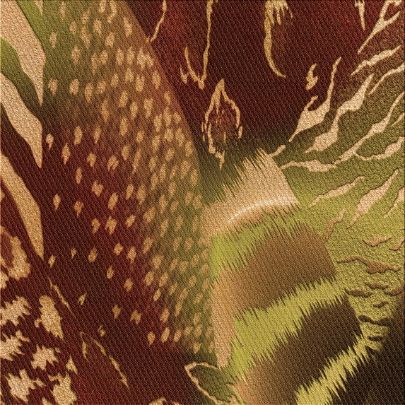 Ahgly Company Indoor Square Patterned Maroon Red Area Rugs, 5' Square