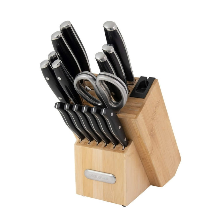 Farberware Edgekeeper 16-Piece Stainless Steel Block Set - Built