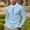 (Fashion 100)Light Blue, variant on Aimik Men's Layered Quarter Zip Sweatshirt Ribbed Knit Contrast Collar Trim Soft Warm Smart Casual Golf Top