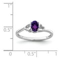 thumbnail image 3 of Sterling Silver Rhodium-plated Amethyst Ring, 3 of 6