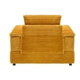 thumbnail image 6 of Chaise Lounge Chair Indoor,Upholstered Sofa Bed with Throw Pillows,Sleeper Chair for Living Room,Bedroom,Orange, 6 of 7