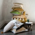 thumbnail image 3 of Creative Co-Op Creative Co-Op Cotton Printed Tufted Pillow with Tassels, Black and Cream, 3 of 8
