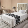 thumbnail image 1 of Fox Bed Runner, Continuous Pattern with Creative Leafy Branches and Sleeping Animal, Decorative Accent Bedding Scarf for Hotels Homes and Guestrooms, Twin, Charcoal Grey Multicolor, by Ambesonne, 1 of 2