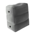thumbnail image 3 of Almohada inflable para reposapiés de viaje, ajustable en 3 capas de altura, cómoda almohada de reposapiés de avión con flocado de PVC para viajes, 3 of 8