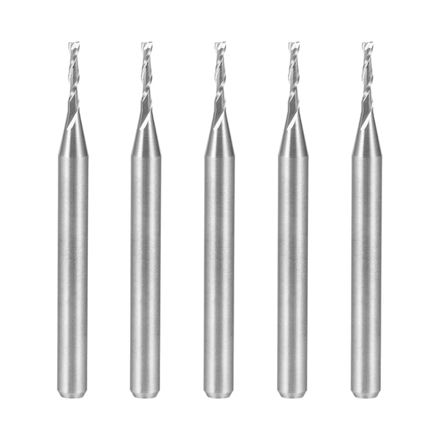 Cortador de fresas de carburo de 1/8" de vástago 0.8mm x 3mm 5 paquetes 1.2mm x 6mm